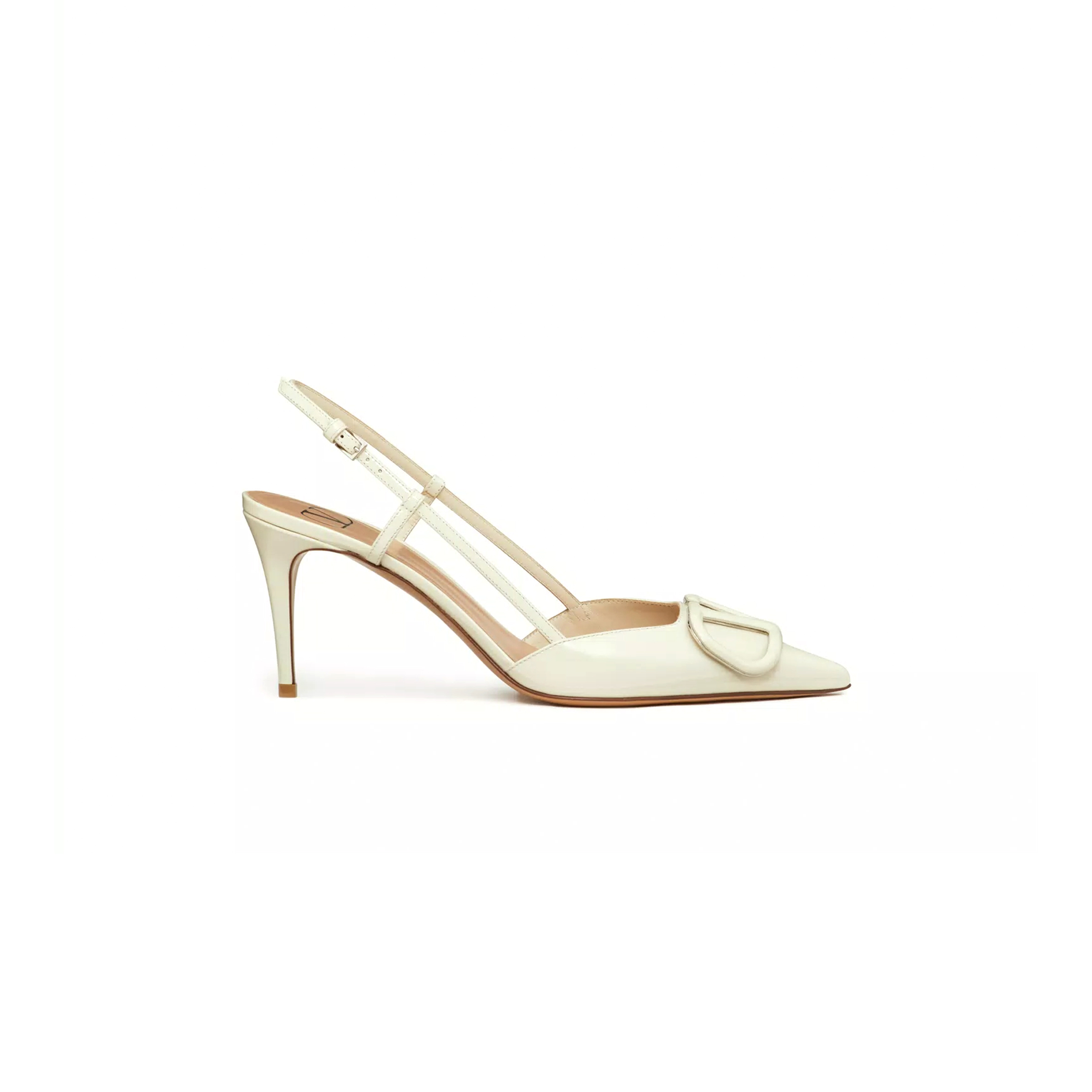 VALENTINO VLOGO SIGNATURE PATENT LEATHER SLINGBACK PUMP 80MM 3.15IN